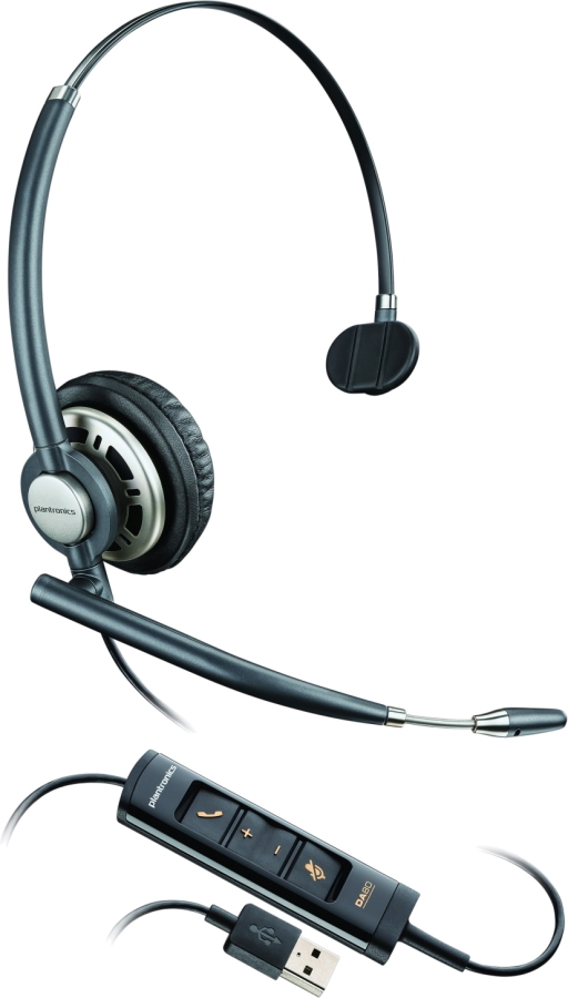 

Гарнитура Plantronics EncorePro HW715 USB чёрная, Черный