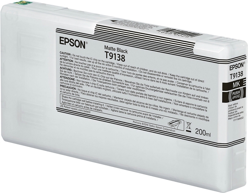 

Струйный картридж Epson T9138 Matte Black (C13T913800, Matte black (черный матовый), T9138 Matte Black