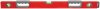 Уровень FIT Бизон, 3 глазка, красный корпус, магнитная полоса, ручки, шкала 800 мм  фото