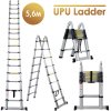 Лестница-трансформер телескопическая алюминиевая UPU Ladder UP560D 5,6 м фото