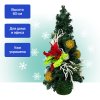 Елка искусственная новогодняя Christmas 60 см с пуансеттией (A065) фото