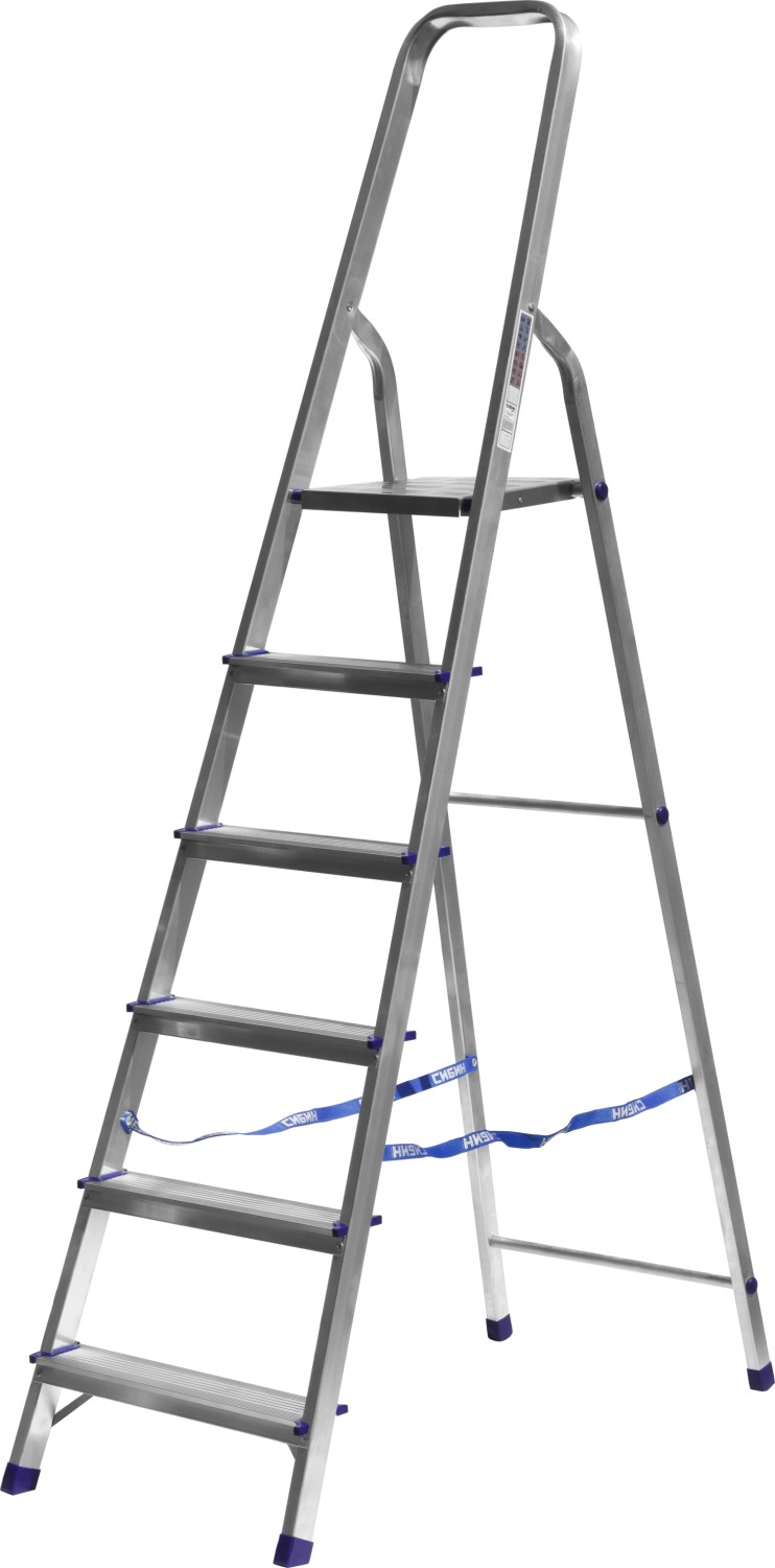 Лестница-стремянка СИБИН алюминиевая, 6 ступеней, 124 см – Telegraph