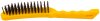 Корщетка FIT стальная, желтая пластиковая ручка, 275 мм, 5-ти рядная  фото