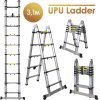 Лестница-трансформер телескопическая алюминиевая UPU Ladder UPT705 3,1 м фото