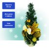 Елка искусственная новогодняя Christmas 30 см с рябиной и шишками (A016) фото