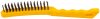 Корщетка FIT стальная, желтая пластиковая ручка, 275 мм, 3-х рядная  фото