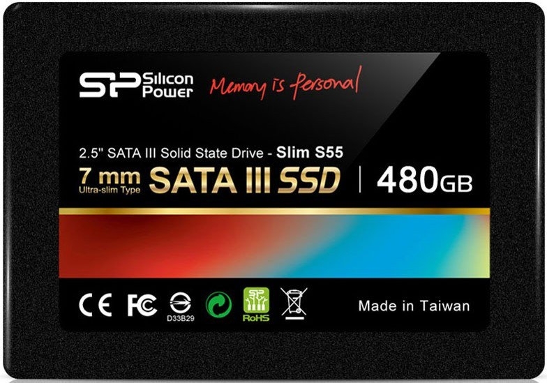 

Накопитель SSD 480 Гб Silicon Power S55 (SP480GBSS3S55S25) SATA 2.5", S55